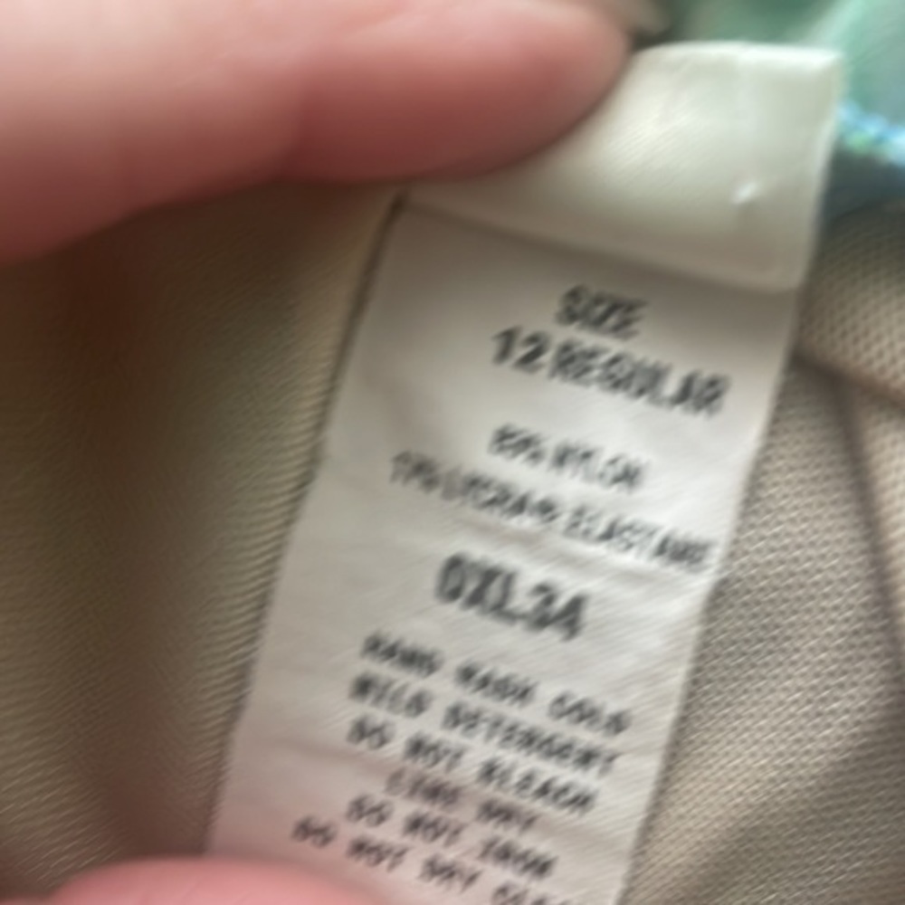 LL Bean swimsuit blue green floral one piece size 12 - Picture 7 of 7